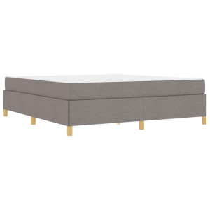 Cama tipo Box Spring Otro Taupe y Blanco 180 x 200 cm tela H
