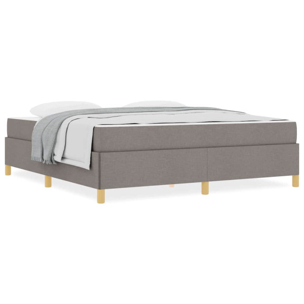 Cama tipo Box Spring Otro Taupe y Blanco 180 x 200 cm tela M 4