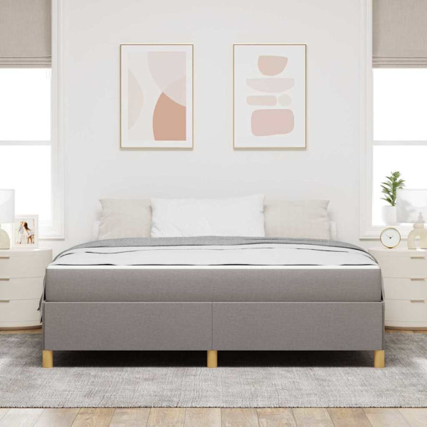 Cama Box Outros Taupe e Branco 180 x 200 cm tecido M 5