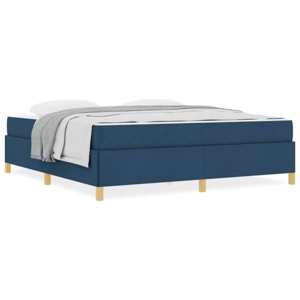 Cama Box Outros Azul e Branco 180 x 200 cm tecido M 4