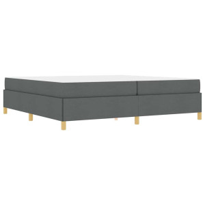 Cama tipo Box Spring Otro Gris oscuro 200 x 200 cm tela H