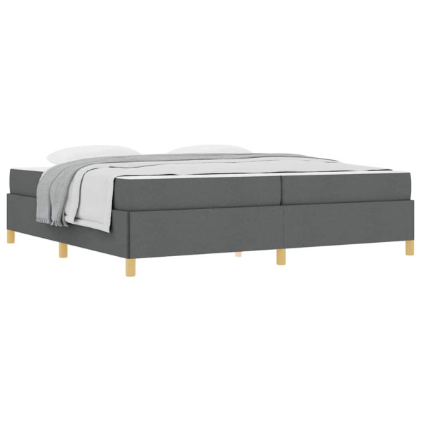 Cama tipo Box Spring Otro Gris oscuro 200 x 200 cm tela M 3