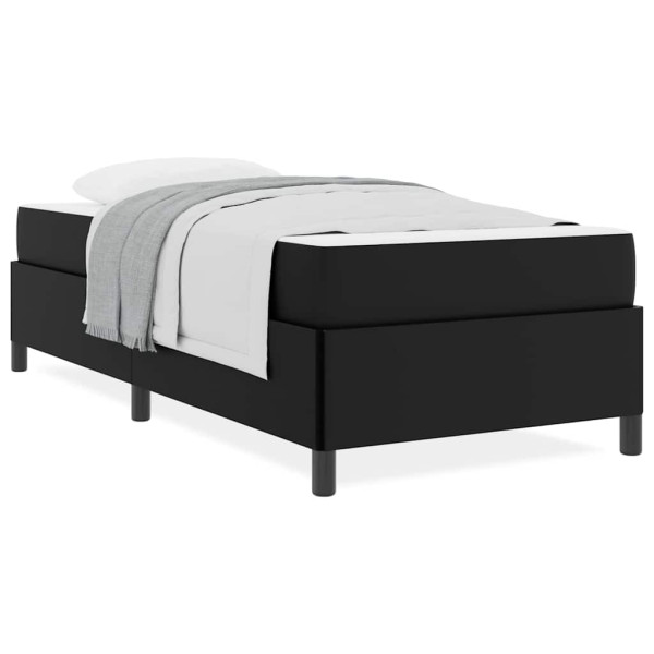 Estrutura de cama com colchão Preto 80 x 200 cm Couro sintético M 4