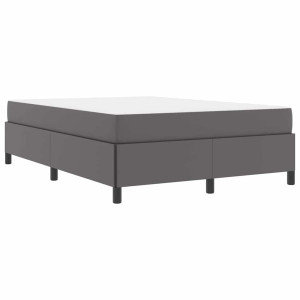 Estructura de cama con colchón Gris 140 x 190 cm H