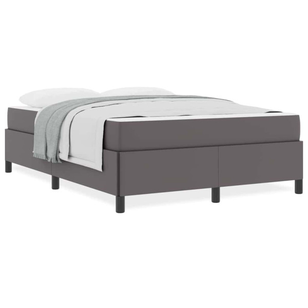 Estructura de cama con colchón Gris 140 x 190 cm M 4