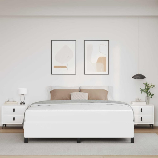 Estrutura de cama com colchão Branco 180 x 200 cm M 5