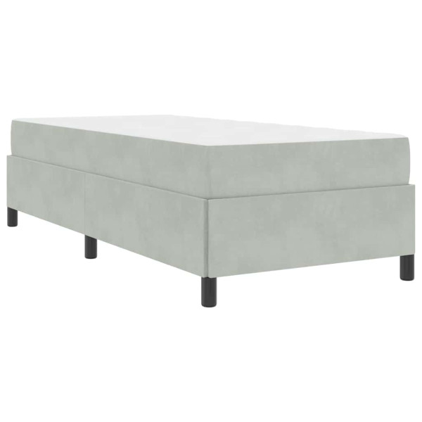 Estructura de cama Blanco y Gris claro 80 x 200 cm Terciopelo M 2