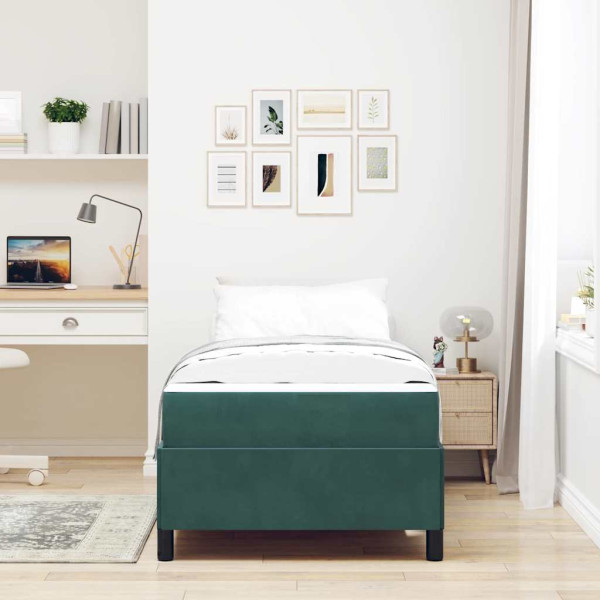 Estrutura da Cama Branco e Cinza Claro 80 x 200 cm Veludo M 5