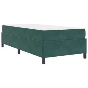 Estructura de cama Blanco y Gris claro 90 x 190 cm Terciopelo H