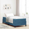 Estructura de cama Azul oscuro y blanco 90 x 190 cm Terciopelo 1