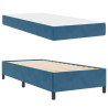 Estructura de cama Azul oscuro y blanco 90 x 190 cm Terciopelo 5