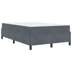 Estructura de cama Gris oscuro y Blanco 120 x 190 cm Terciopelo H