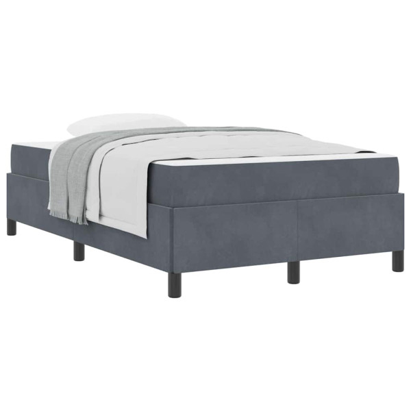 Estructura de cama Gris oscuro y Blanco 120 x 190 cm Terciopelo M 3
