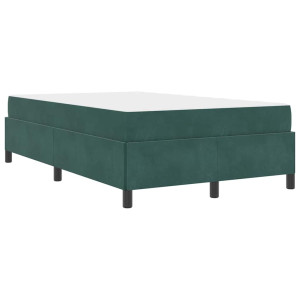 Estrutura da Cama Verde Escuro e Branco 120 x 190 cm Veludo H