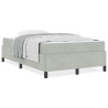Estructura de cama Blanco y Gris claro 120 x 200 cm Terciopelo 4