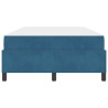 Estructura de cama Azul oscuro y blanco 120 x 200 cm Terciopelo 3