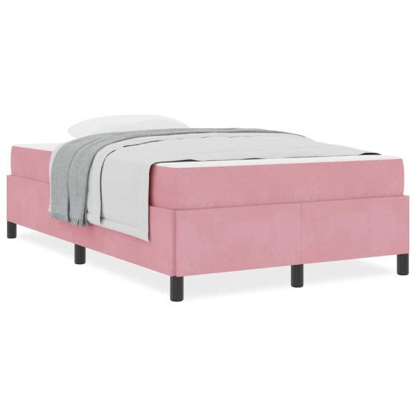 Estrutura da Cama Outros Rosa e branco 120 x 200 cm Veludo M 4