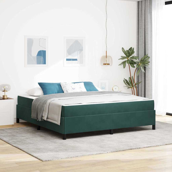 Estructura de cama Otro Verde oscuro y blanco 180 x 200 cm D