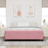 Estrutura da Cama Outros Rosa e branco 180 x 200 cm Veludo 5