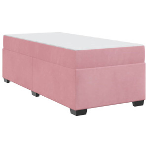 Estrutura de cama com colchão Outros Rosa 90 x 190 cm Veludo H
