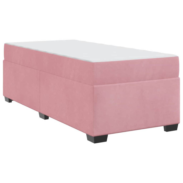 Estrutura de cama com colchão Outros Rosa 90 x 190 cm Veludo M 2