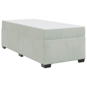 Estructura de cama con colchón Otro Gris claro 100 x 200 cm H