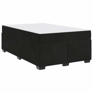 Estructura de cama con colchón Negro 120 x 190 cm Terciopelo H