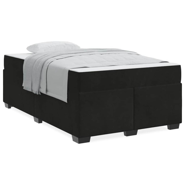Estructura de cama con colchón Negro 120 x 190 cm Terciopelo M 4