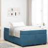 Estrutura de cama com colchão Azul escuro 120 x 190 cm Veludo 1