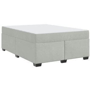 Estrutura de cama com colchão Cinzento-claro 140 x 200 cm H