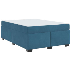 Estructura de cama con colchón Otro Azul oscuro 140 x 200 cm H