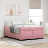 Estrutura de cama com colchão Outros Rosa 160 x 200 cm Veludo 1