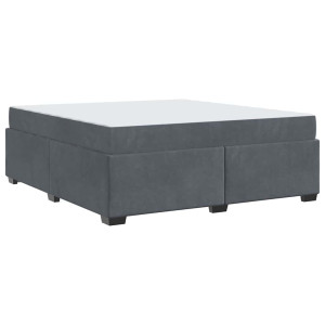 Estrutura de cama com colchão Cinzento escuro 180 x 200 cm H