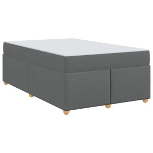 Estructura de cama con colchón Gris oscuro 120 x 200 cm tela H