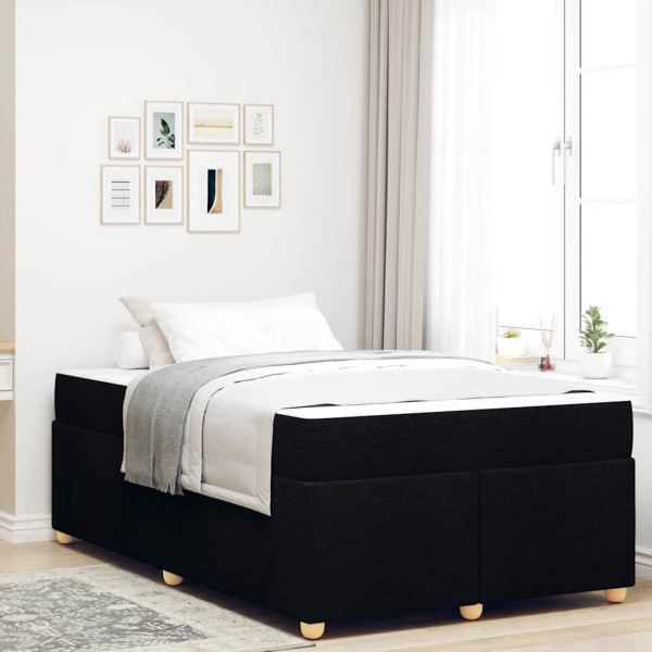 Estructura de cama con colchón Otro Negro 120 x 200 cm tela D