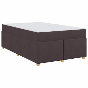 Estructura de cama con colchón Marrón oscuro 120 x 200 cm tela H