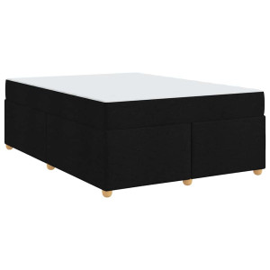 Estructura de cama con colchón Otro Negro 140 x 200 cm tela H