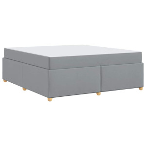 Estructura de cama con colchón Gris claro 180 x 200 cm tela H