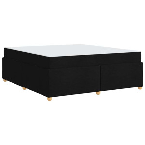 Estructura de cama con colchón Otro Negro 180 x 200 cm tela H