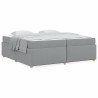 Estrutura de cama com colchão Cinzento-claro 200 x 200 cm 4