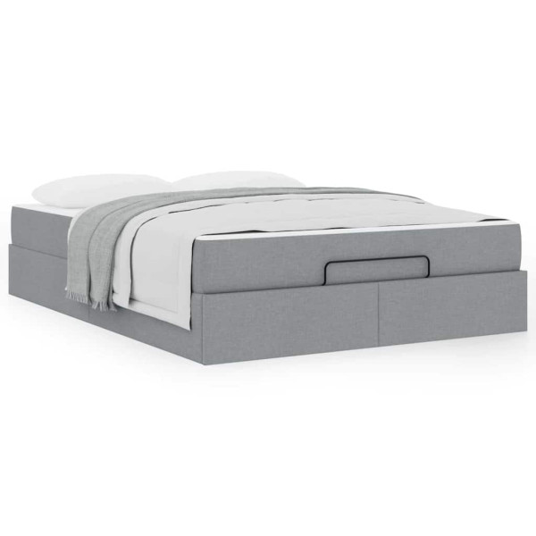 Estructura de cama Otro Gris claro 160 x 200 cm tela M 4
