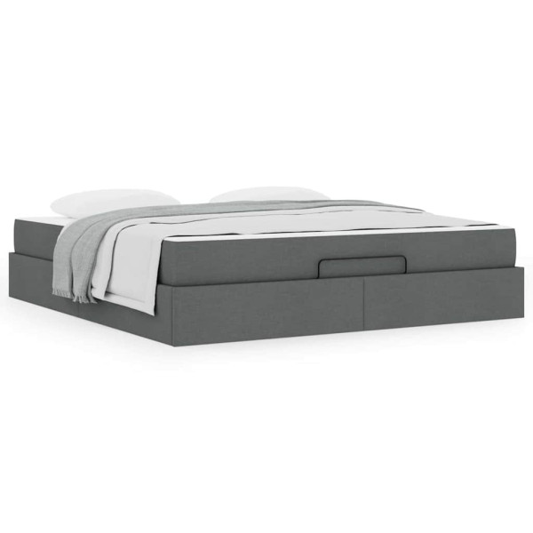Estructura de cama Otro Gris oscuro 180 x 200 cm tela M 4