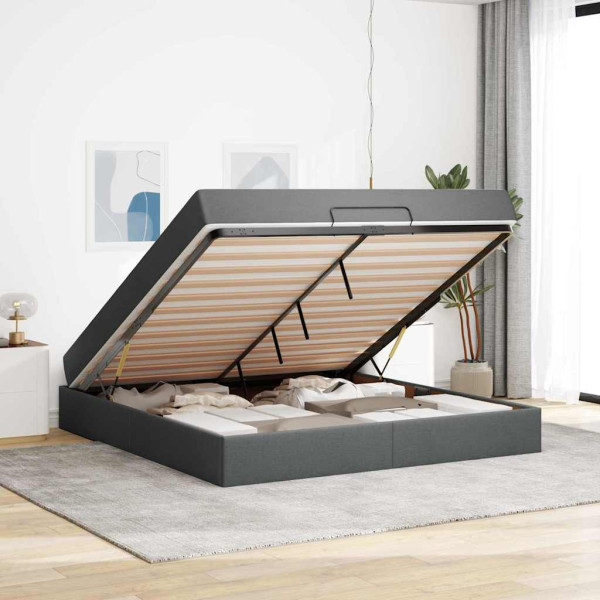 Estrutura da Cama Outros Cinzento escuro 180 x 200 cm tecido M 5