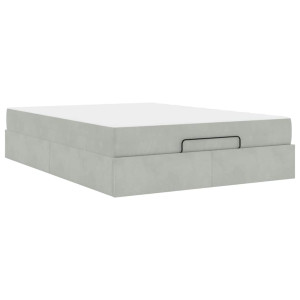 Estructura de cama Otro Gris claro 160 x 200 cm Terciopelo H