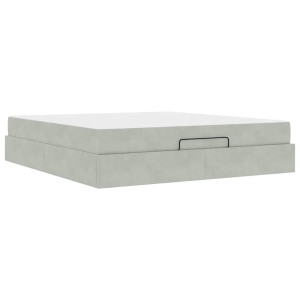 Estructura de cama Otro Gris claro 180 x 200 cm Terciopelo H