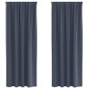 Cortinas opacas 2 pcs Cinzento-escuro 245 x 140 cm Poliéster 2
