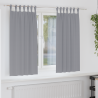 Cortinas opacas 2 pcs Gris claro 175 x 140 cm Poliéster 1