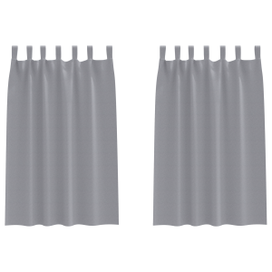 Cortinas opacas 2 pcs Gris claro 175 x 140 cm Poliéster H