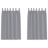 Cortinas opacas 2 pcs Cinzento-claro 175 x 140 cm Poliéster 2