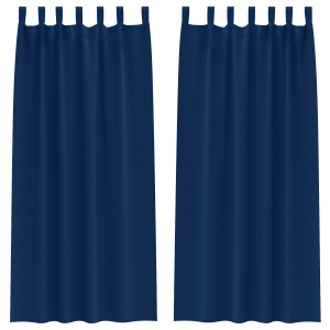 Cortinas opacas 2 pcs Azul oscuro 225 x 140 cm Poliéster H